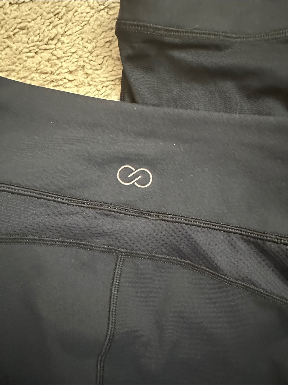 Calia By Carrie Underwood Black High-Waist Mesh Bottom Capri Leggings Size L - Picture 5 of 6
